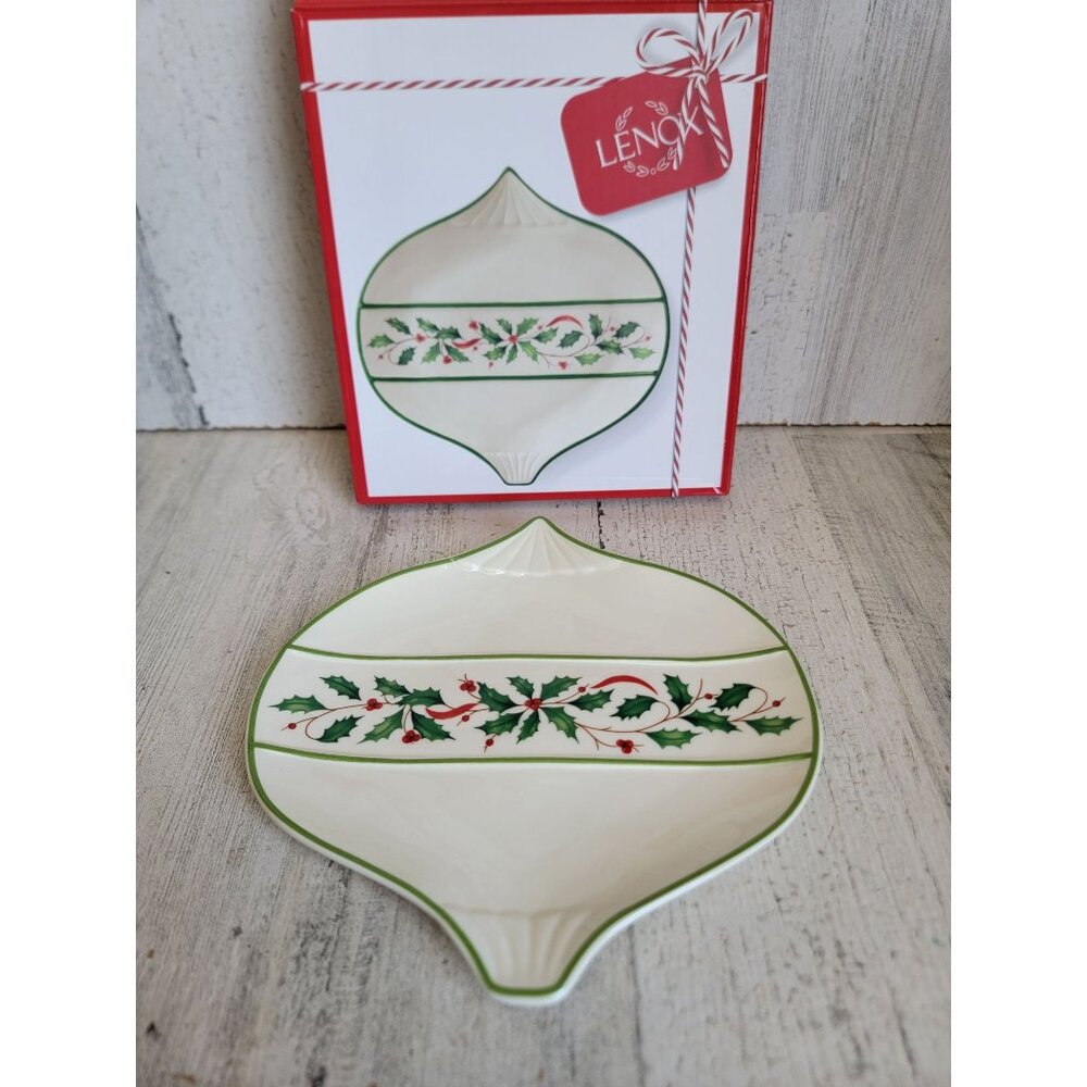 Lenox 887601 posting holidays ornament accent plate‎ Xmas